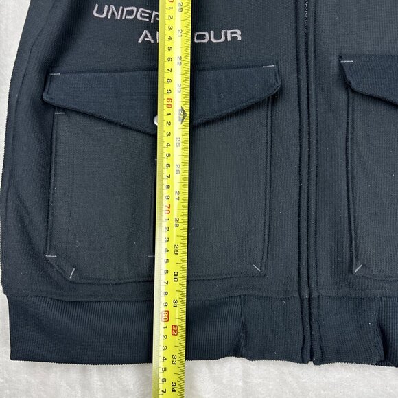 Under Armour Men’s Extra Large XL Black Full Zip Fleece Sweater Knit Jacket - Picture 5 of 9